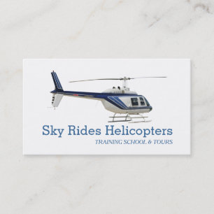 Carte De Visite Hélicoptères Tours de formation pilote École de