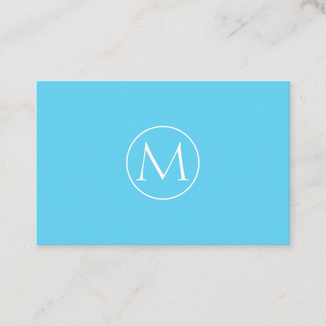 Carte De Visite Helle Minimal Monogramme Visitenkarte (Devant)