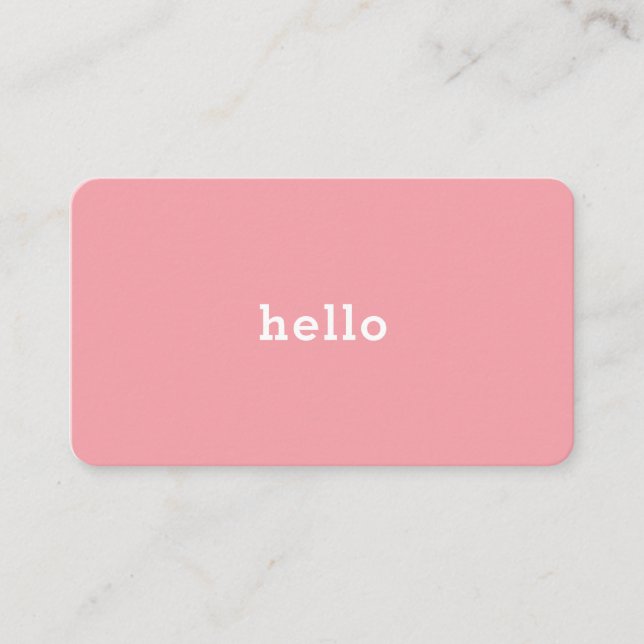 Carte De Visite Hello (Devant)