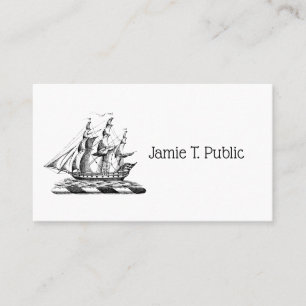 Carte De Visite Héraldique Vintage Nautique Clipper Ship Crest