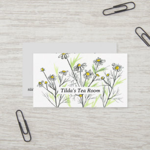 Carte De Visite Herbe Business Thé Chamomile Mélange naturel