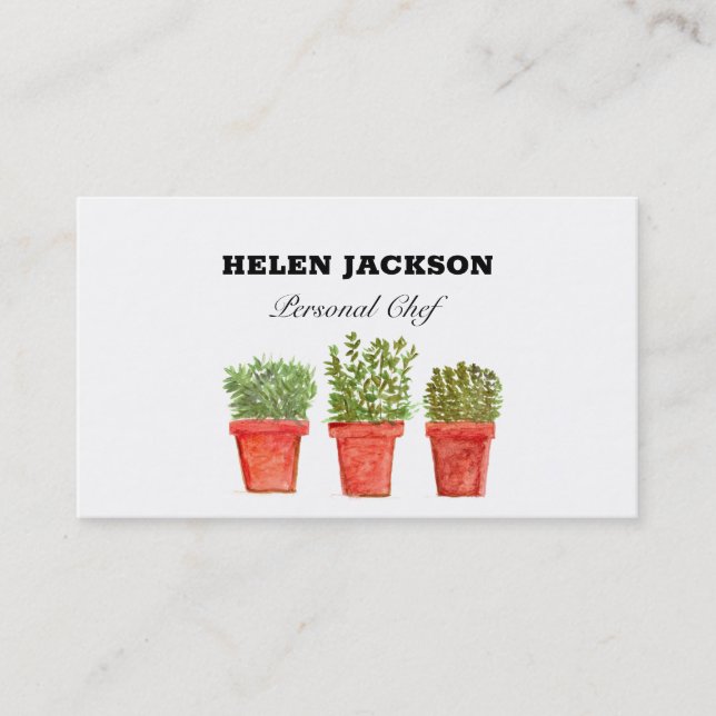 Carte de visite Herbes de Sage de thym romary (Devant)