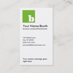 Carte de visite herbeux vertical exceptionnel