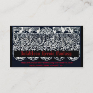 Carte de visite héroïque d'imaginaire d'Ink&Iron