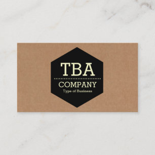 Carte De Visite Hexagon noir - Carton