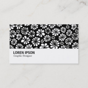 Carte De Visite Hi-Phi - 0100 - Fleur noir et blanc