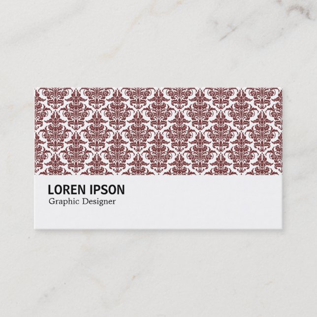 Carte De Visite Hi-Phi - 0225 Dk Brown Damask (Devant)