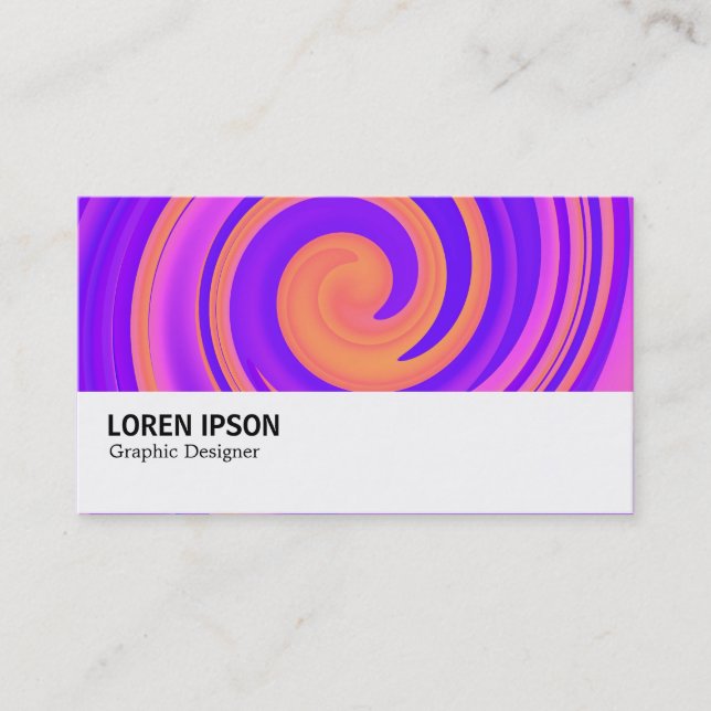 Carte De Visite Hi-Phi - Abstrait Swirl 250816 - 01c (Devant)