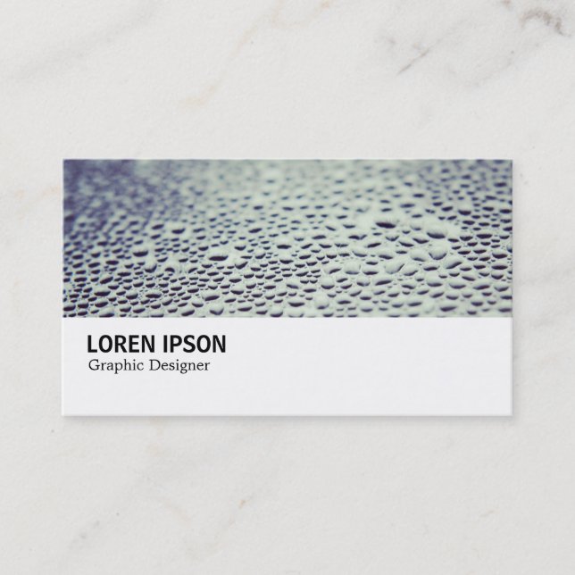 Carte De Visite Hi-Phi - Droplets d'eau sur verre (Devant)