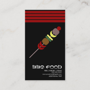 Carte De Visite Hibachi BBQ Barbecue Alimentation Camion Logo Cart