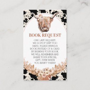 Carte De Visite Highland Cow Imprimer le Baby shower Demande de ca