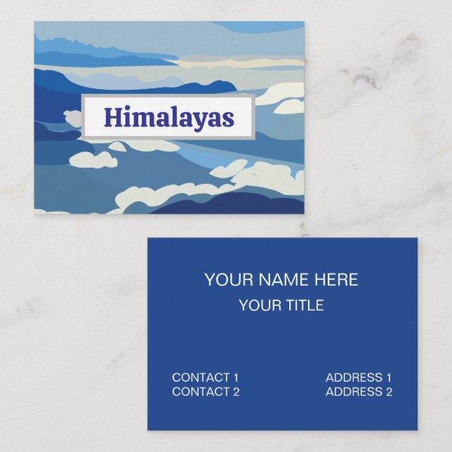 Carte De Visite Himalayas Mountains Asia Travel (Devant / Derrière)