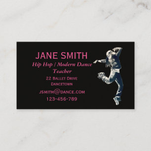 Carte De Visite Hip hop de danse moderne professeur studio de dans