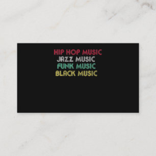 Carte De Visite Hip hop Jazz Funk Black Music - Musical Creative