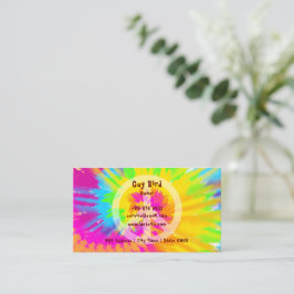 Carte De Visite Hippie à Cravate arc-en-ciel