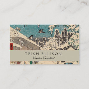Carte De Visite Hiroshige hiver paysage Japon pays