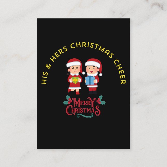 CARTE DE VISITE HIS & HERS CHRISTMAS CHEER (Devant)