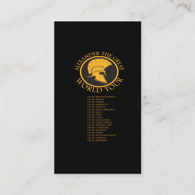 Carte De Visite Histoire antique - Alexandre grand tour du monde (Devant)