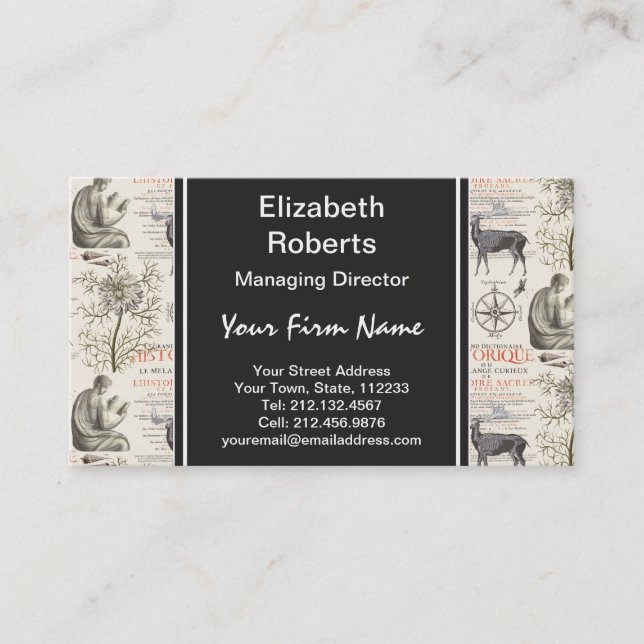 Carte De Visite Histoire et la Science - recherche pour la (Devant)