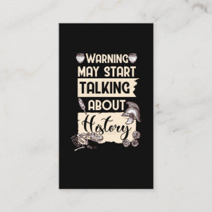 Carte De Visite Histoire Profession Drôle Historien