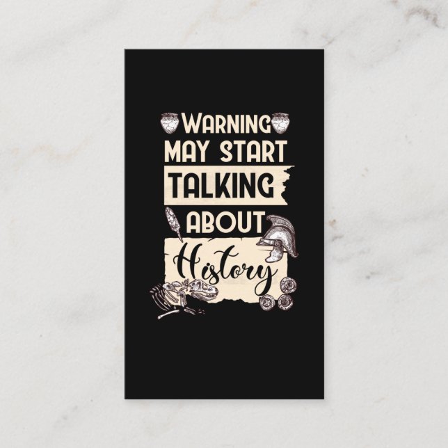 Carte De Visite Histoire Profession Drôle Historien (Devant)