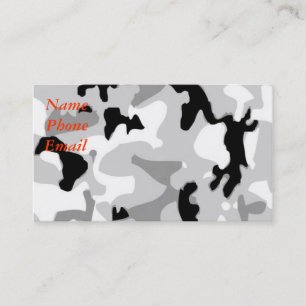 Carte De Visite Hiver/camouflage de neige