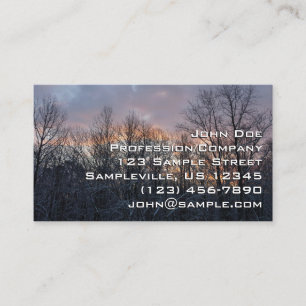 Carte De Visite Hiver Sunrise I Pastel Paysage naturel