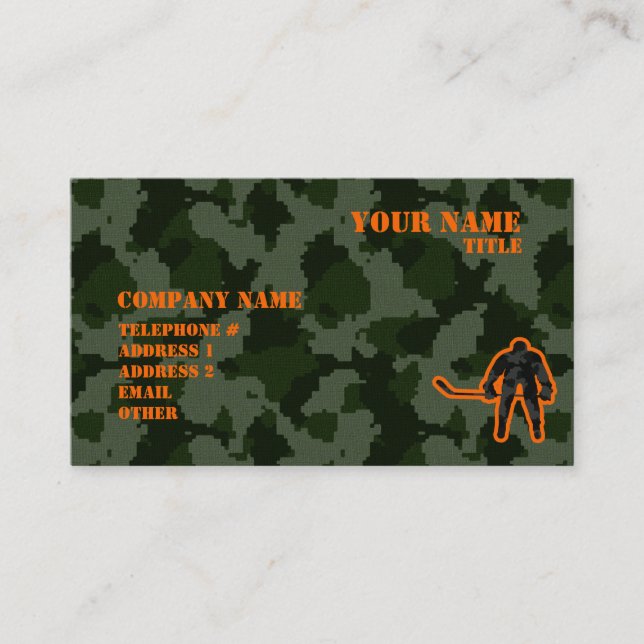 Carte De Visite Hockey Camo (Devant)