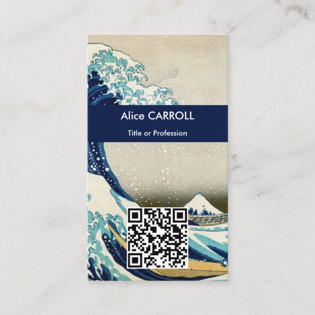 Carte De Visite Hokusai - La Grande Vague au large de Kanagawa - Q (Devant)