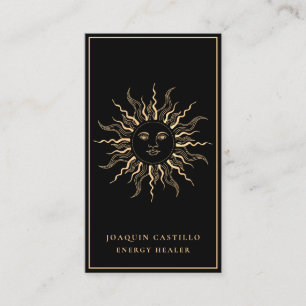 Carte De Visite Holistic Celestial Gold Black Elegant
