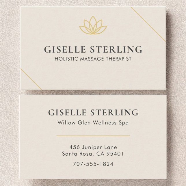 Carte De Visite Holistic Massage Therapist (Créateur téléchargé)