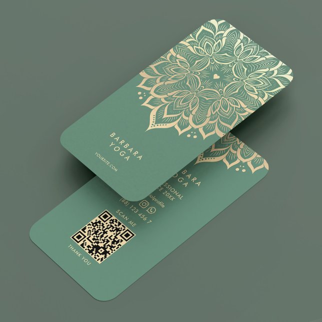 Carte De Visite Holistic Personal Trainer Elegant Blue Mandala (Personal Trainer Elegant Dusty Blue Gold Mandala Business Card
)