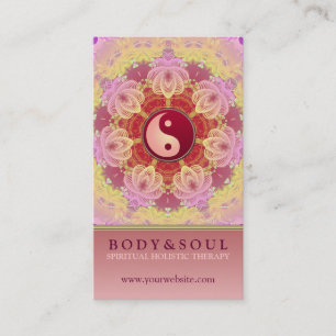 Carte de visite holistique de YinYang de beauté