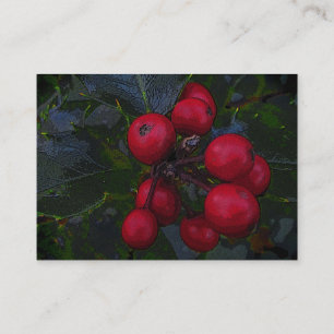 Carte De Visite Holly Berries ATC