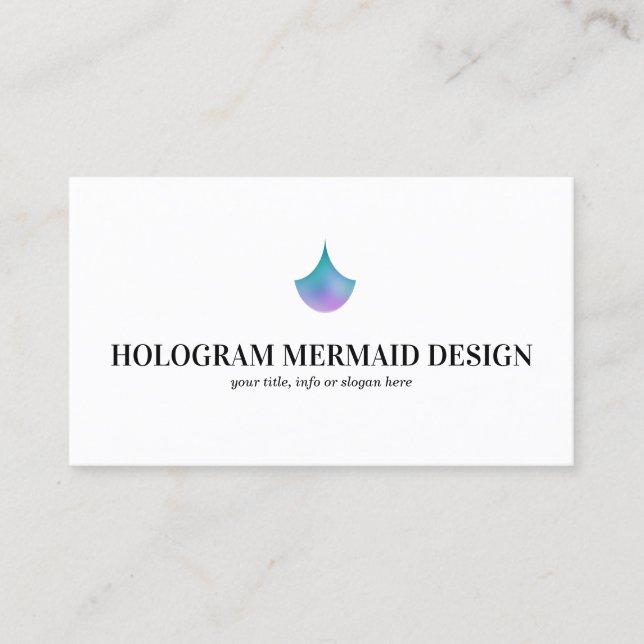 Carte De Visite Hologramme de Mermaid (Devant)