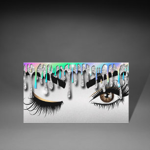 Carte De Visite Hologramme Driving Gold Maquillage artiste Wink Ey