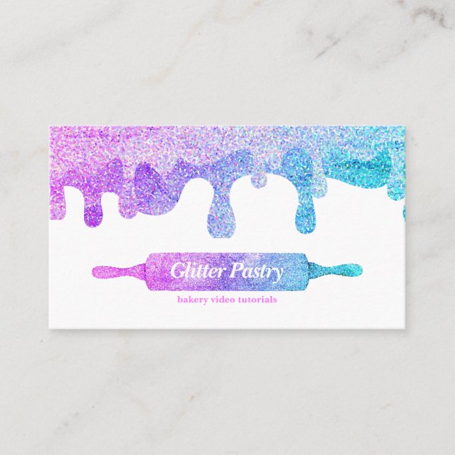 Carte De Visite Hologramme parties scintillant Cuisine Boulangerie (Devant)