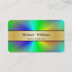 CARTE DE VISITE HOLOGRAMME RÔLE PERLE COULEUR PROFESSIONNELLE