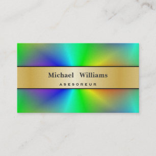 CARTE DE VISITE HOLOGRAMME RÔLE PERLE COULEUR PROFESSIONNELLE