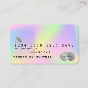 Carte De Visite Holograph Unicorn Modern Credit Card Style