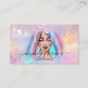 Carte De Visite Holographe Boutique Boutique Drift Code QR Logo Bl