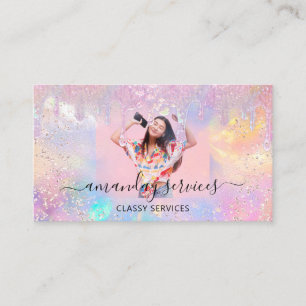 Carte De Visite Holographe Boutique Boutique Drives QR Logo Custom