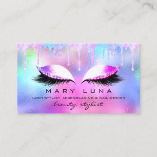 Carte De Visite Holographe de maquillage professionnel Lash Pink