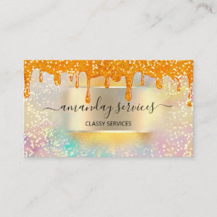 Carte De Visite Holographe Déchets de maquillage de menthe Lashes 