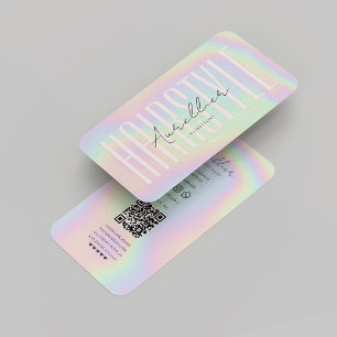 Carte De Visite Holographe Hairstyliste Holographique
