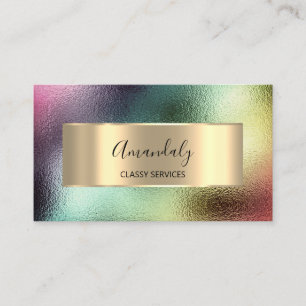 Carte De Visite Holographe marketing Affilié de maquillage Arc-en-