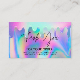 Carte De Visite Holographic Driving Merci Trendy Salon Business C