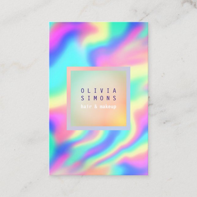 Carte De Visite Holographic Minimalist Business Card (Devant)