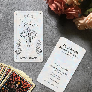 Carte De Visite Holographie du Tarot céleste oculaire mystique