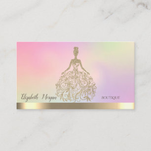 Carte De Visite Holographie élégante Parties scintillant or